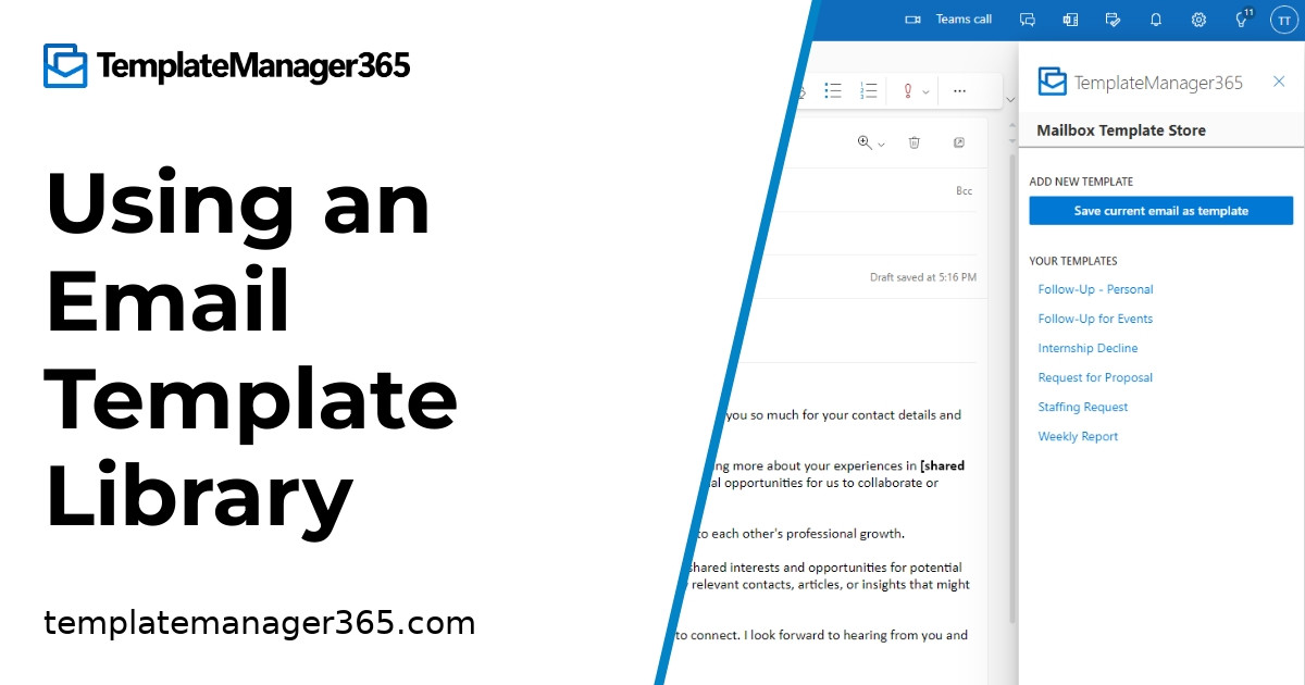 Using an Email Template Library